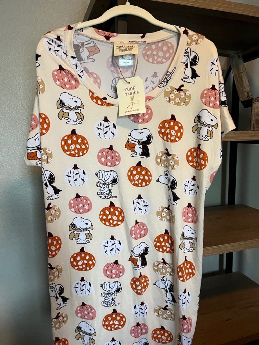 munki munki Snoopy Pumpkin Print Night gown